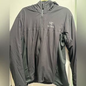 Men’s Arc’teryx Black Atom Hoody Jacket size Large